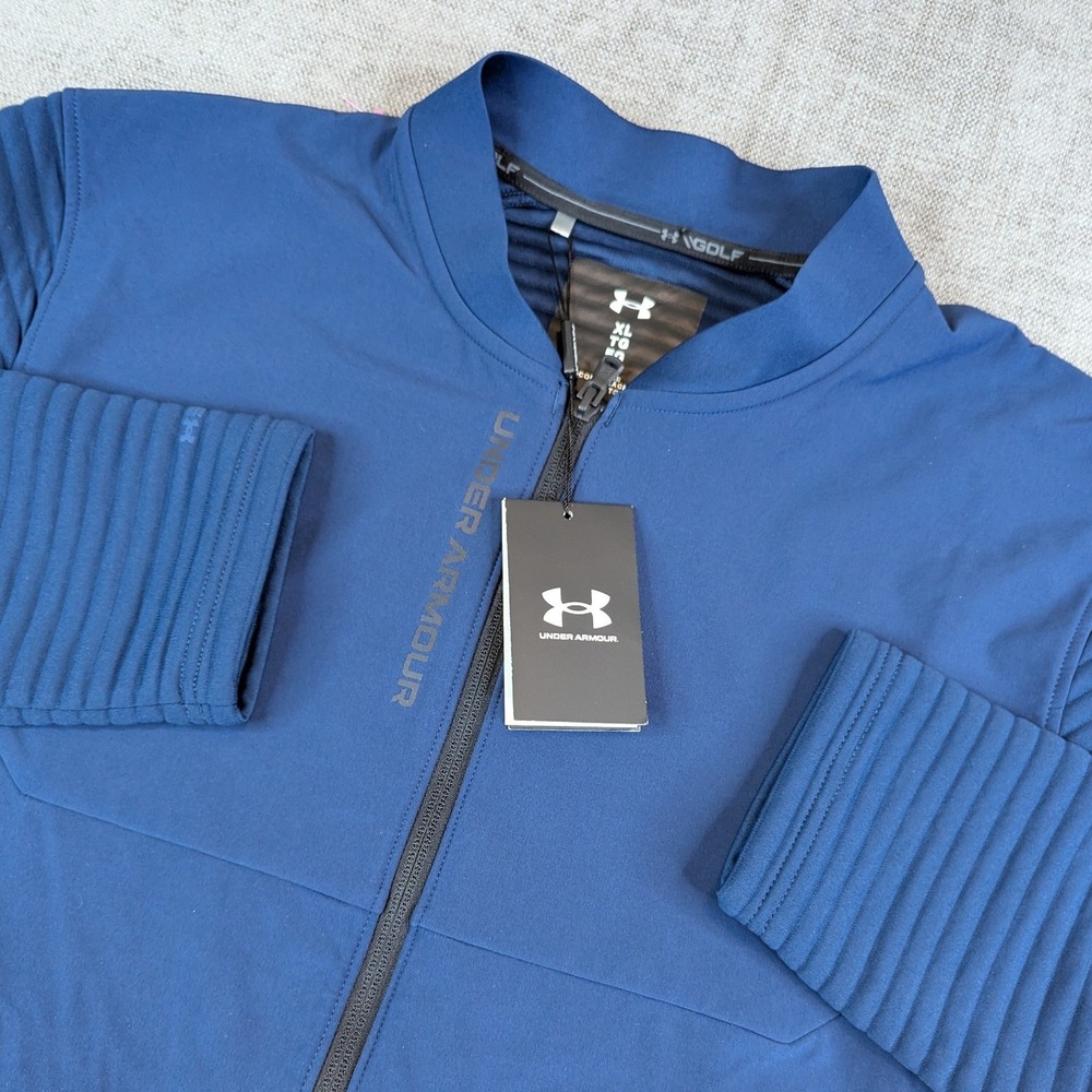 Under Armour Jacket Mens XL Blue Storm Evolution Daytona FZ Golf Performance NWT